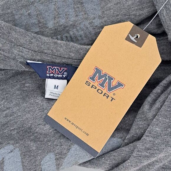 MV Sport Adult Men Unisex Grey 3/4 Sleeve Funny Ham Shirt Sz Medium - Picture 7 of 7